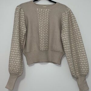 NWT Dreamers by Debut Puff Sleeve Sweater 💜